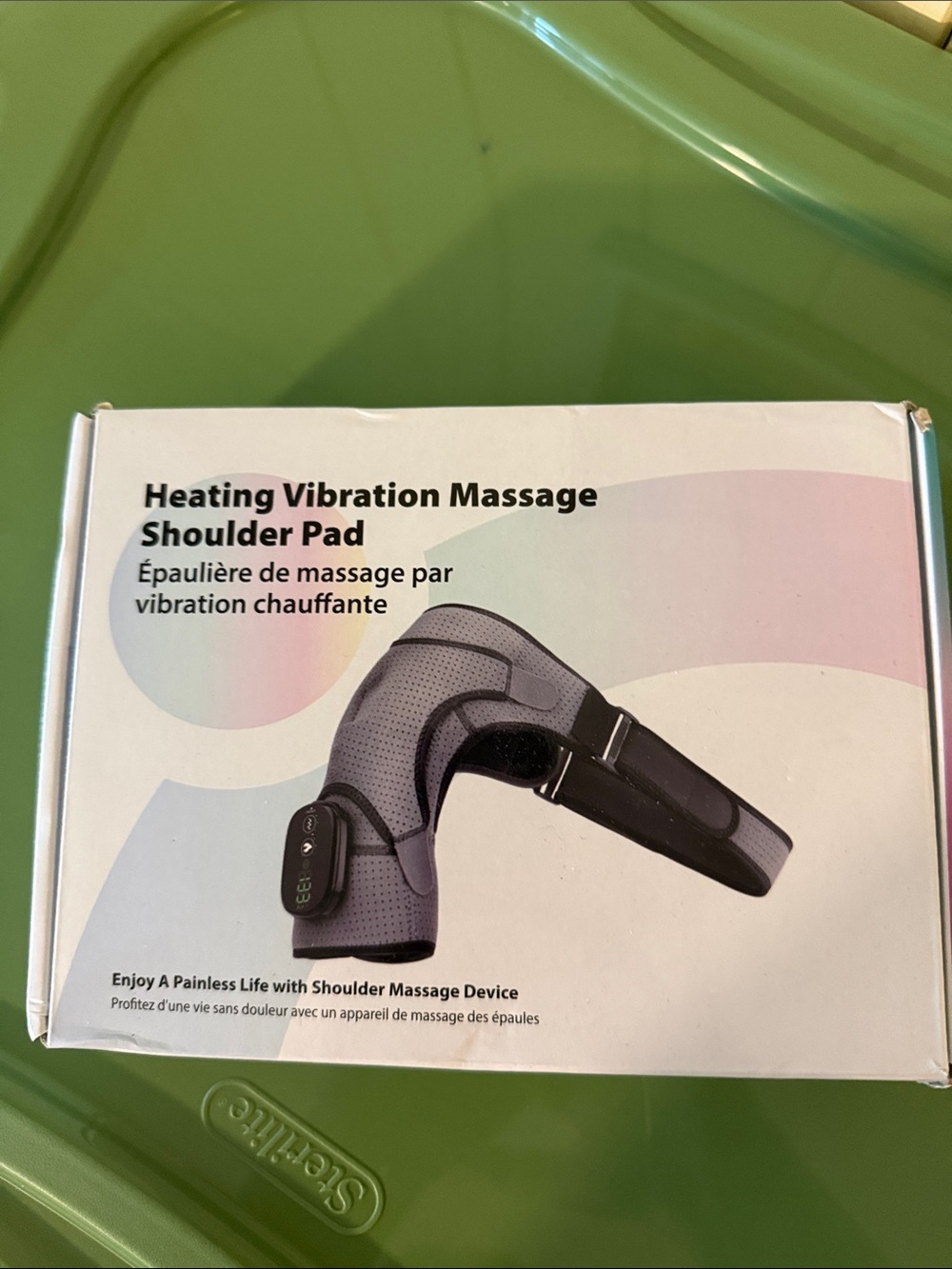 New in Box Heating Vibration Massage Shoulder Pad - Gray